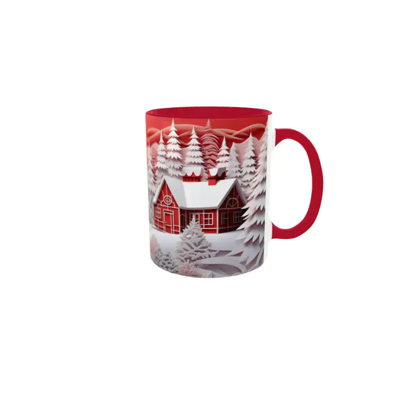 Iarna decor, cana din ceramica, 330ml, model cgs1789v